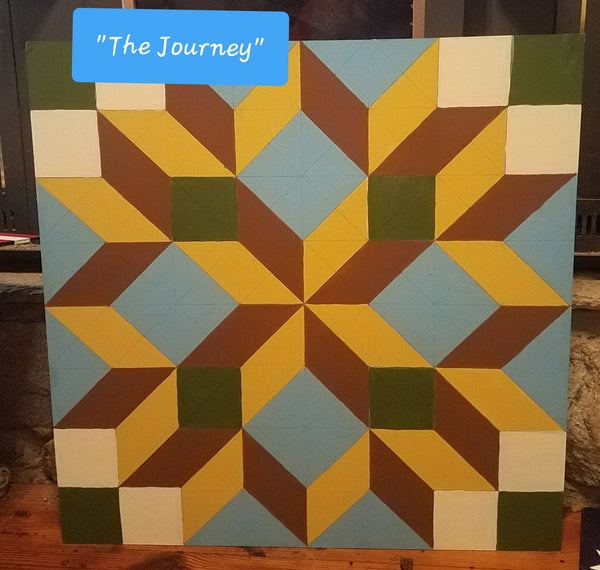 The Journey Barn Etched and Labeled Barn Quilt DIY Paint