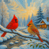 Limited Edition Handpainted Embellished Small Collectors Painting (Friendship)