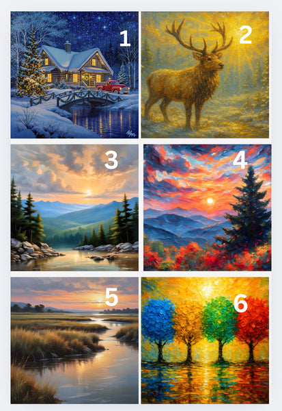 Limited Edition Handpainted Embellished Small Collectors Painting (Friendship)