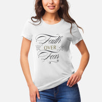 Women's Ultrasoft Pima Cotton T‑shirt Faith Over Fear