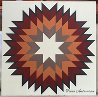 “Radiance” outdoor or indoor Barn Quilt DIY Paint by Etched Lines