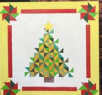 “Oh Christmas Tree”- DIY Barn Quilt Etched Wood Painting