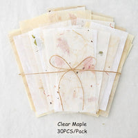 30PCS Vintage Style Scrapbook Decoration Paper Journal Material Tissue Paper DIY Crafts Bookmark Floral Collage Special Paper